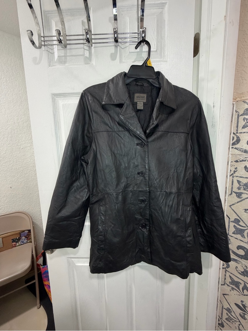 JohnPaulRichard Black Genuine Leather  Black Jacket 14